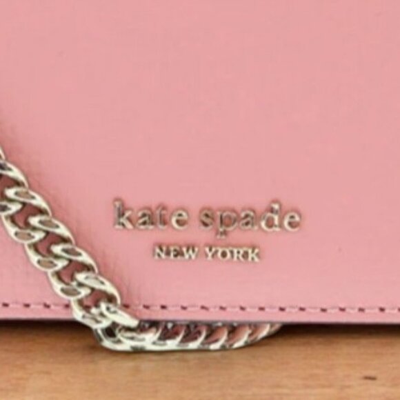 Kate Spade Sylvia Chain Wallet Crossbody "Rococo Pink" - Picture 2 of 13
